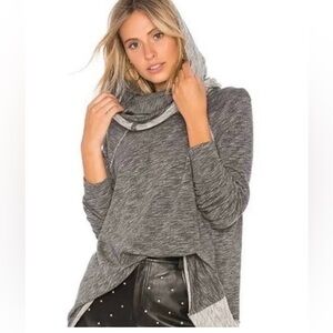 Free People Beach Heather Gray Cowl Neck Soft Lightweight Sweater. Casual